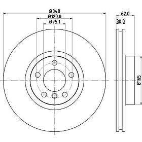 Hella Bromsskiva 8DD 355 129-301