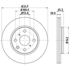 Hella Bromsskiva 8DD 355 112-311