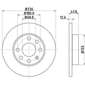 Hella Bromsskiva 8DD 355 100-431