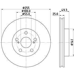 Hella Bromsskiva PAGID 8DD 355 116-981