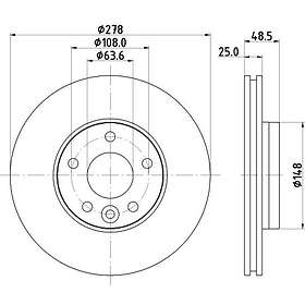 Hella Bromsskiva PAGID 8DD 355 126-561