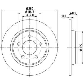 Hella Bromsskiva PAGID 8DD 355 110-911