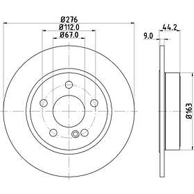 Hella Bromsskiva PAGID 8DD 355 119-431