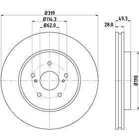 Hella Bromsskiva PAGID 8DD 355 114-981