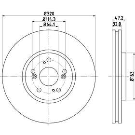 Hella Bromsskiva PAGID 8DD 355 116-091