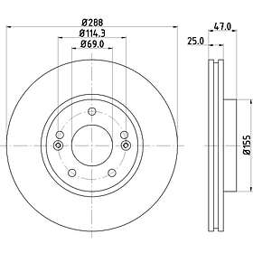 Hella Bromsskiva PAGID 8DD 355 126-431