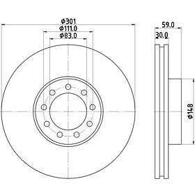Hella Bromsskiva PAGID 8DD 355 115-531