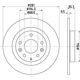 Hella Bromsskiva PAGID 8DD 355 126-711