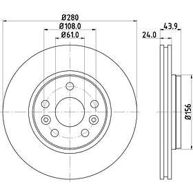 Hella Bromsskiva PAGID 8DD 355 116-451