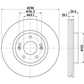 Hella Bromsskiva PAGID 8DD 355 119-251
