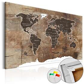 Arkiio Anslagstavla Wooden Mosaic [Cork Map] 60x40 A3-Pinnwand329