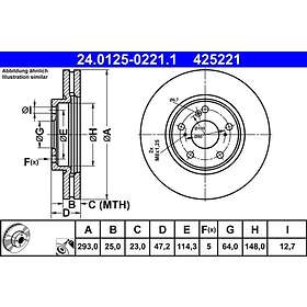 ATE Bromsskiva 24.0125-0221.1