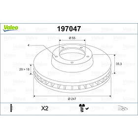 Valeo Bromsskiva 197047