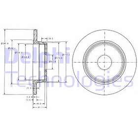 Delphi Auto Parts Bromsskiva BG2510