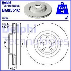 Delphi Auto Parts Bromsskiva BG9351C