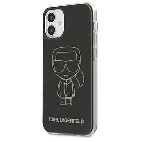 Karl Lagerfeld iPhone 12/iPhone 12 Pro Cover Iconic / Outline Svart KLHCP12MPCUMIKBK