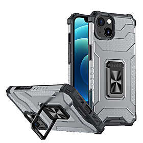 Crystal iPhone Ring 13 Skal Case Kickstand Tough Svart