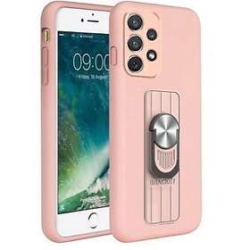 Samsung Ringfodral Galaxy Silikonfodral Med fingergrepp Skal och stativ Rosa för A33 5G