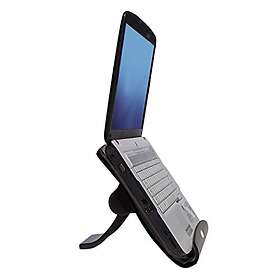 Ewent laptopställ, justerbar höjd, 4 portnav, svart