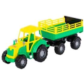 Wader Altaya tractor vehicle with trailer on the net