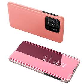 A-One Brand Clear View Case cover for Xiaomi Fodral Redmi 10C with Flip a Rosa f