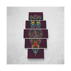 Homemania Howl Framework 5 Pieces Animals per Living Room, Bedroom Multicolor made of Polyester, Wood, 100 x 3 x 60 cm,