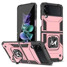 Samsung Armor case for Galaxy Skal Z med Flip Ringhållare 4 & armored Ställfunktion magnetic Rosa holder rose gold