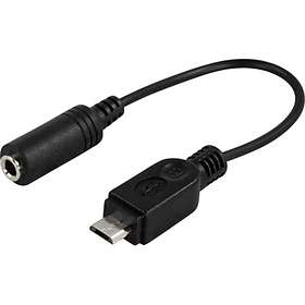 Deltaco USB Micro-B - 3.5mm M-F Adapter 0,05m - Hitta Bästa Pris På ...