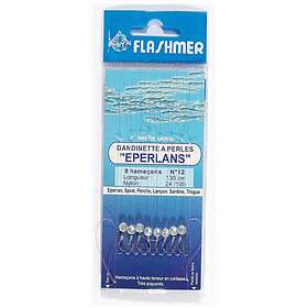 Flashmer Eperlan Feather Rig 8 Hooks Silver