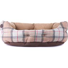 Barbour Luxury Dog Bed 30 Taupe/Pink Tartan (One Size)
