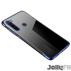 Motorola Clear JollyFX Color Case Gel TPU Electroplating frame Elektrolytisk Cover ramkåpa for för G8 Play blue Blå