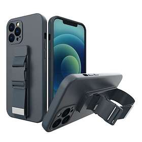 Ruhtel Rope gel TPU med Lanyard iPhone 13 för Mini Marinblå