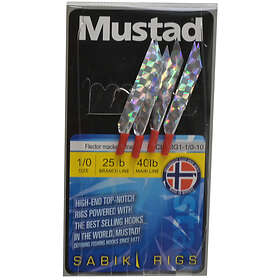 Mustad Flector Mackerel Trace Feather Rig 1/0