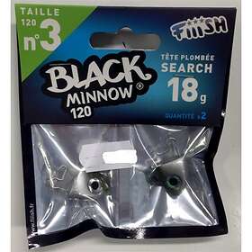 Fiiish Black Minnow Search Jig Head 2 Units 18g