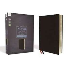 NASB, Thinline Bible, Large Print, Bonded Leather, Black, Red Letter, 1995 Text,