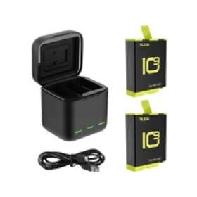 Telesin trekanalig boxladdare för GoPro Hero 9 / 10 2 batterier (GP-BNC-901-B)