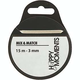 Happy Moments Satinband 3mmx15m råvit