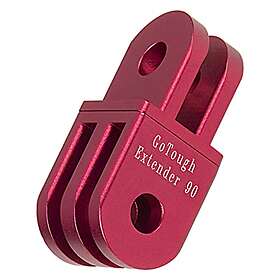 Fotodiox Pro GoTough Extender 90 aluminium förlängningsarm med 90 graders båge för Gopro Hero HD 1/2/3/20 mm röd metall