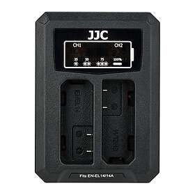 JJC Camera Charger Dual Channel Dual Usb Charger For Nikon En-el14/En-el14a