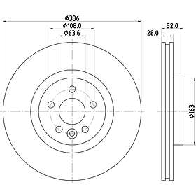 Hella Bromsskiva PAGID 8DD 355 119-131