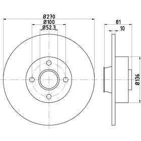 Hella Bromsskiva PAGID 8DD 355 123-271