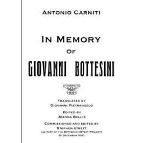 Antonio Carniti, Stephen Street: In Memory Of Giovanni Bottesini