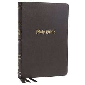 Thomas Nelson: KJV, Thinline Bible, Large Print, Genuine Leather, Black, Red Let