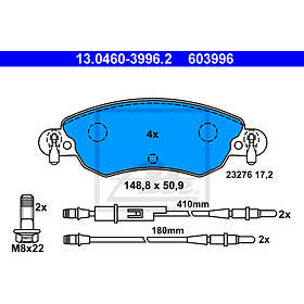 ATE Bromsbeläggssats. skivbroms 13.0460-3996.2