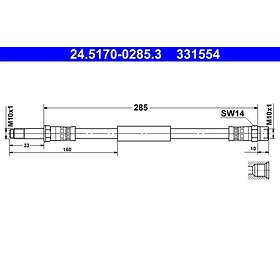 ATE Bromsslang 24,5170-0285,3