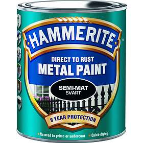 Hammerite Direct to Rust Metal Paint Semimat Black 0,25L