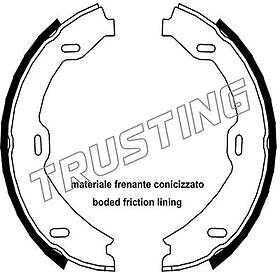 Trusting Bromsbackar, sats, parkeringsbroms 052,128