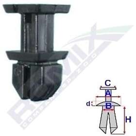 Romix Fastsättningsklämma sats 604201 MERCEDES-BENZ