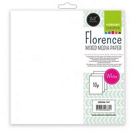 Vaessen Creative Florence Mixed Media Papper 30,5x30,5cm Vit 10 Blad