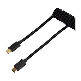 CableMod Pro Coiled Keyboard Cable (Republic Red, USB A to USB Type C,  150cm)